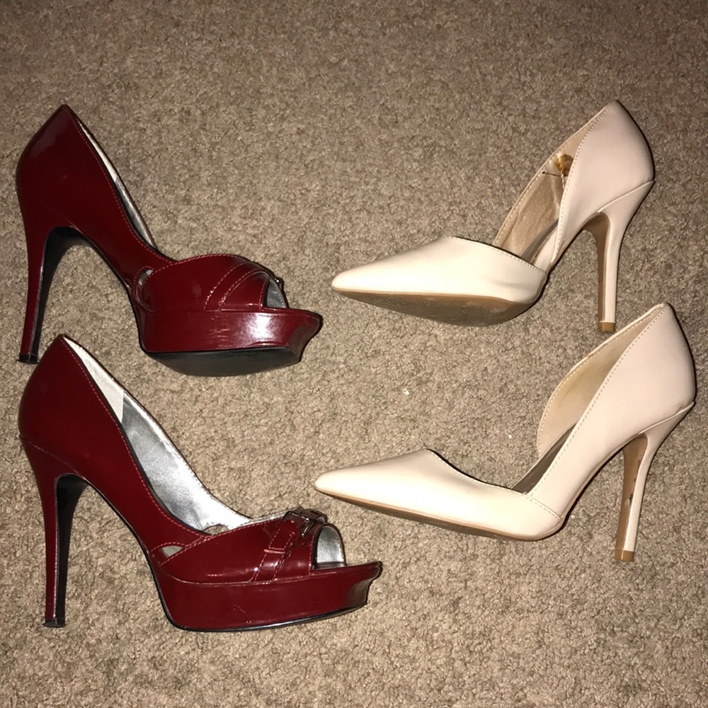 BUNDLE!!!!! Charlotte Russe pumps and Guess heels